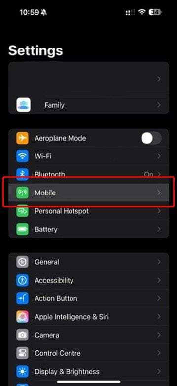 iPhone Cellular Settings